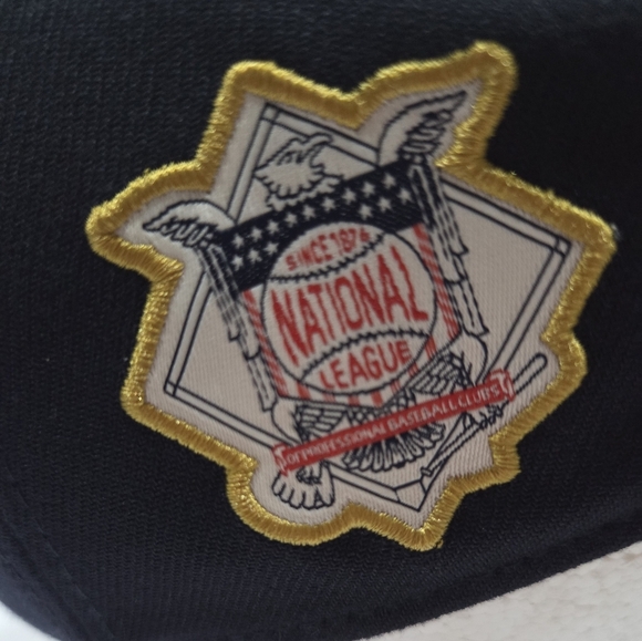 New Era Navy and Red Baseball Cap with Flag Patch - Picture 4 of 9